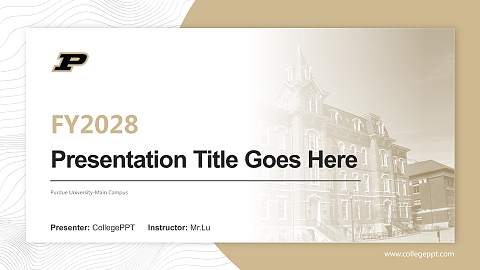 Purdue University-Main Campus Academic Presentation/Research Findings Report PPT Template