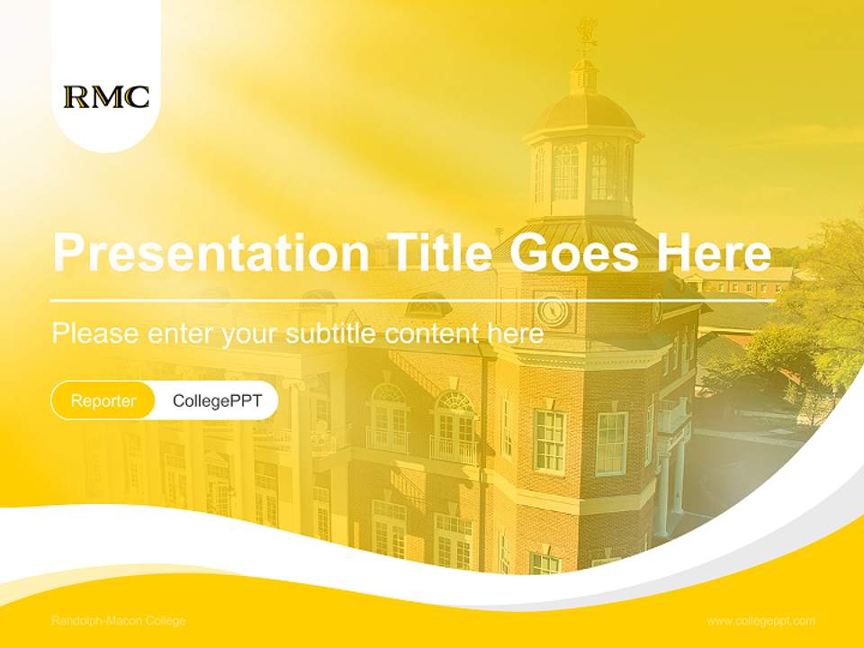Randolph-Macon College Lecture Sharing and Networking Event PPT Template4:3 ratio PPT effect preview image4