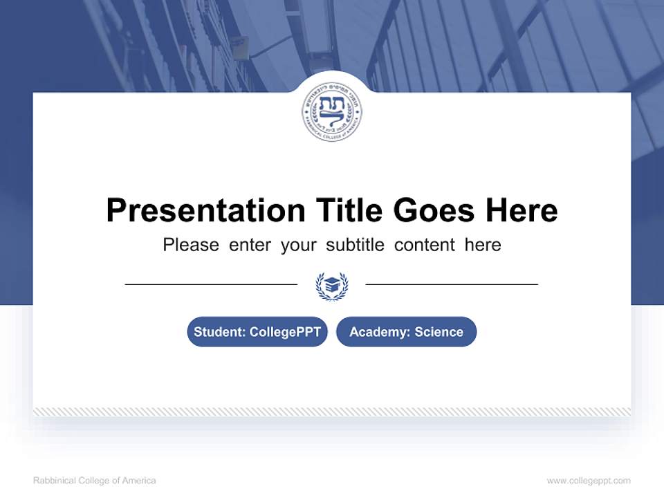 Rabbinical College of America National Scholarship Defense PPT Template4:3 ratio PPT effect preview image4