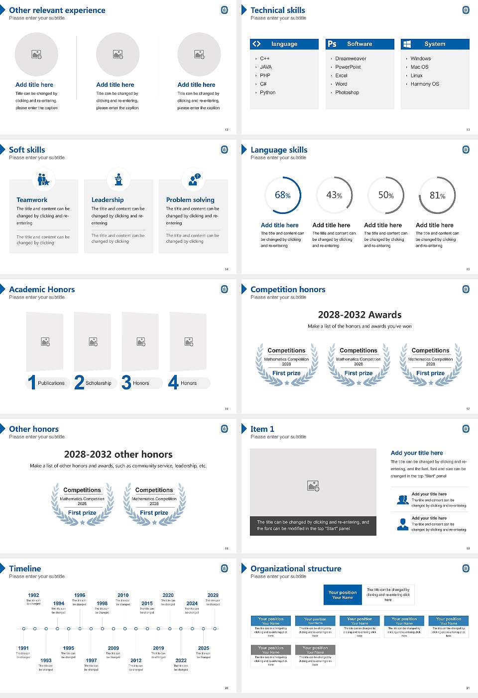 Presbyterian College Resume PPT Template16:9 ratio PPT effect preview image3