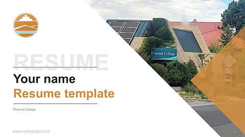 Prescott College Resume PPT Template