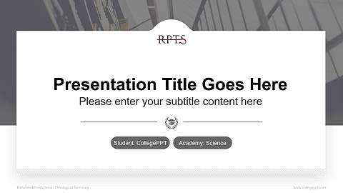 Reformed Presbyterian Theological Seminary National Scholarship Defense PPT Template
