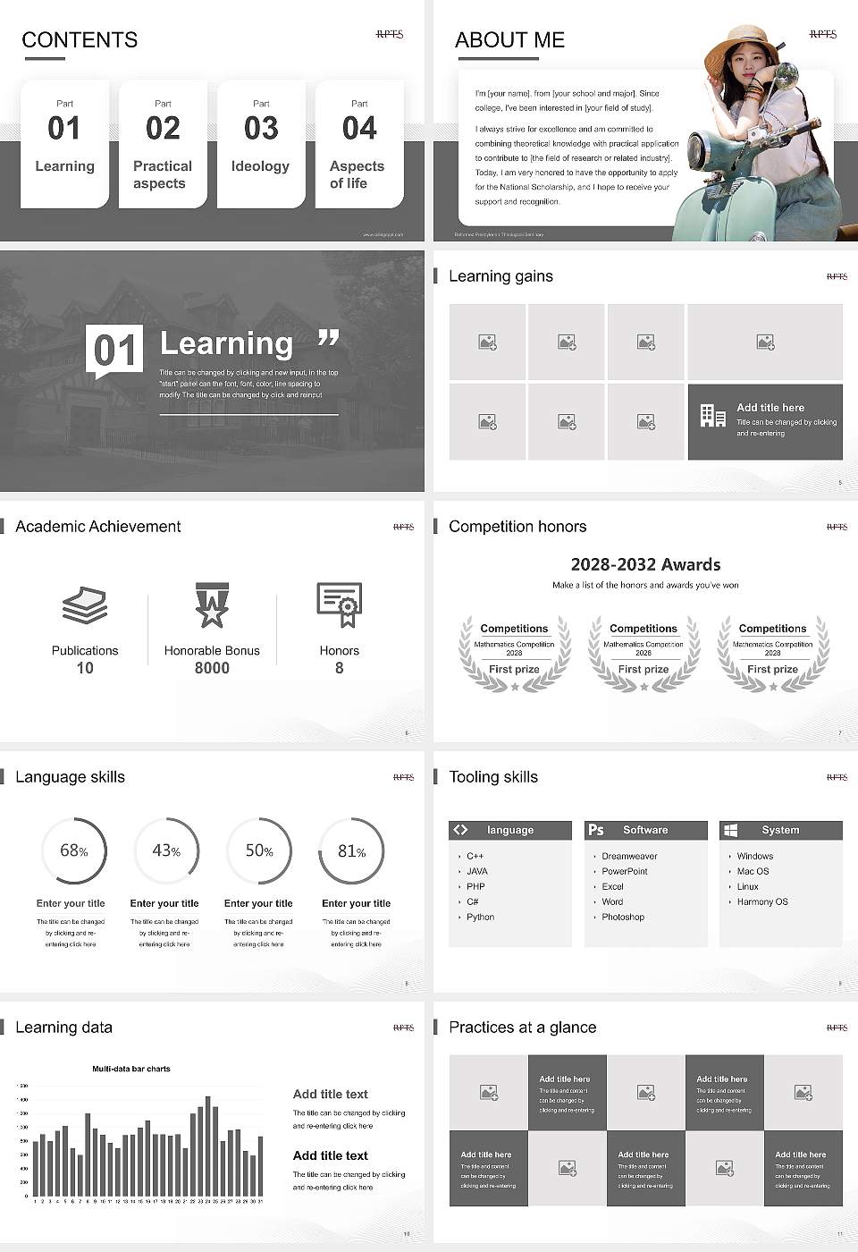 Reformed Presbyterian Theological Seminary National Scholarship Defense PPT Template16:9 ratio PPT effect preview image2