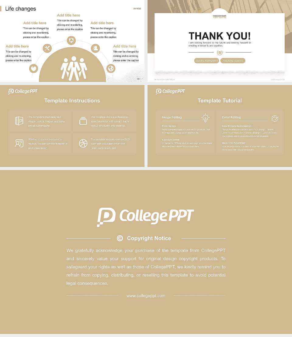 Purdue University Fort Wayne National Scholarship Defense PPT Template16:9 ratio PPT effect preview image4