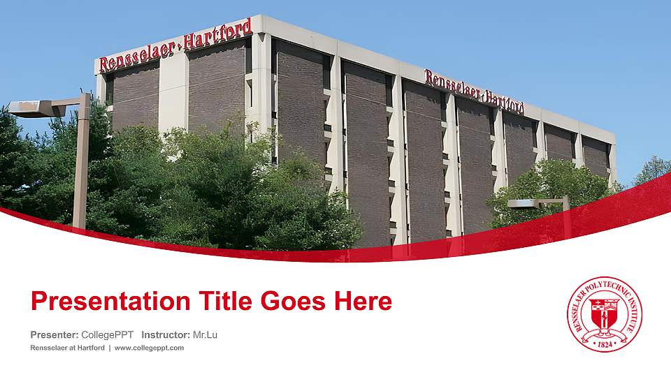 Rensselaer at Hartford Course/Courseware Creation PPT Template16:9 ratio PPT effect preview image