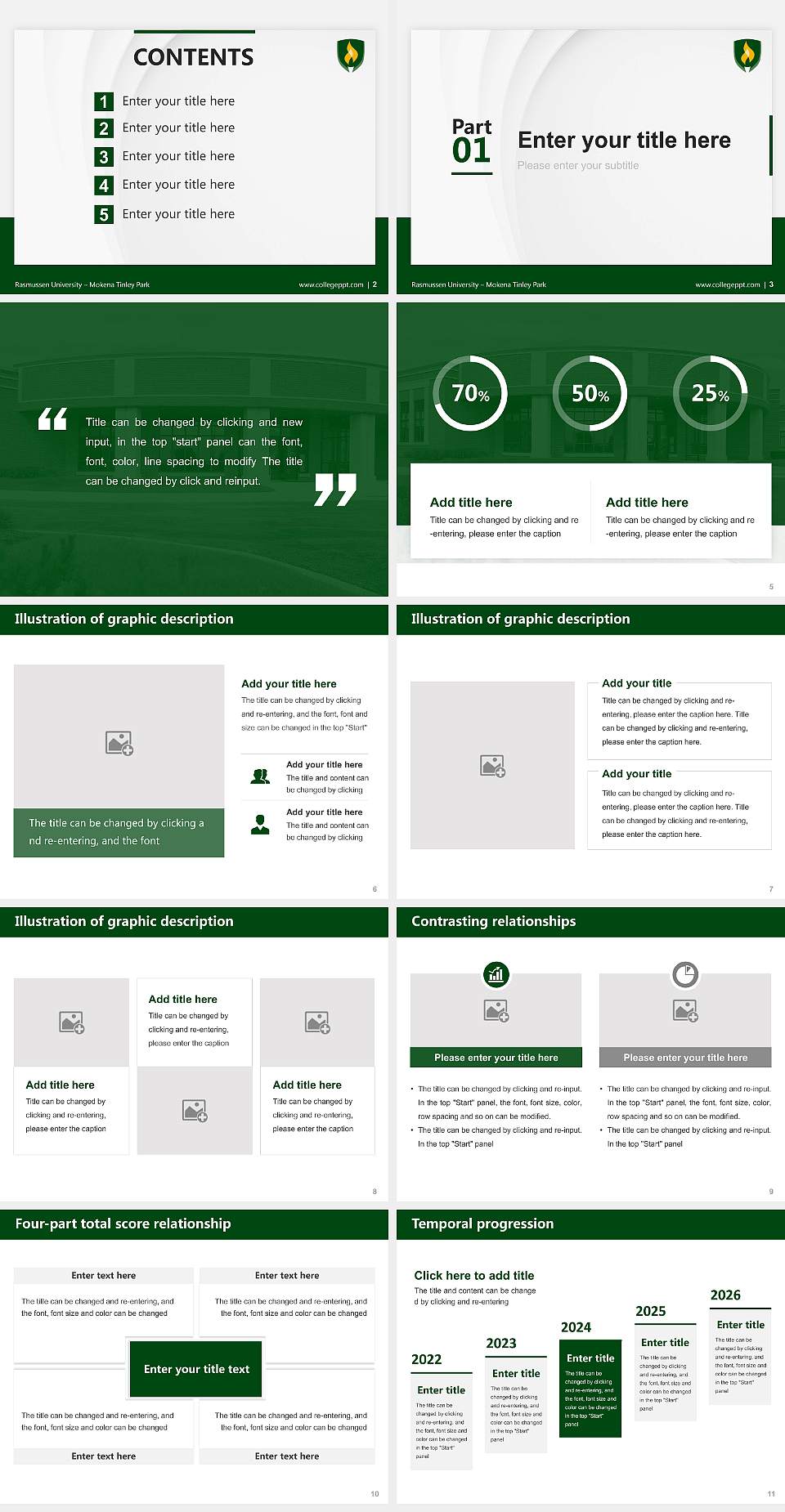 Rasmussen University – Mokena Tinley Park Thesis Proposal/Graduation Defense PPT Template4:3 ratio PPT effect preview image2