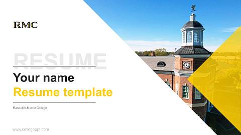 Randolph-Macon College Resume PPT Template
