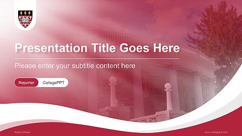 Regis College Lecture Sharing and Networking Event PPT Template