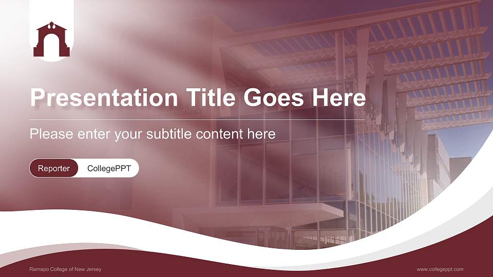 Ramapo College of New Jersey Lecture Sharing and Networking Event PPT Template16:9 ratio PPT effect preview image