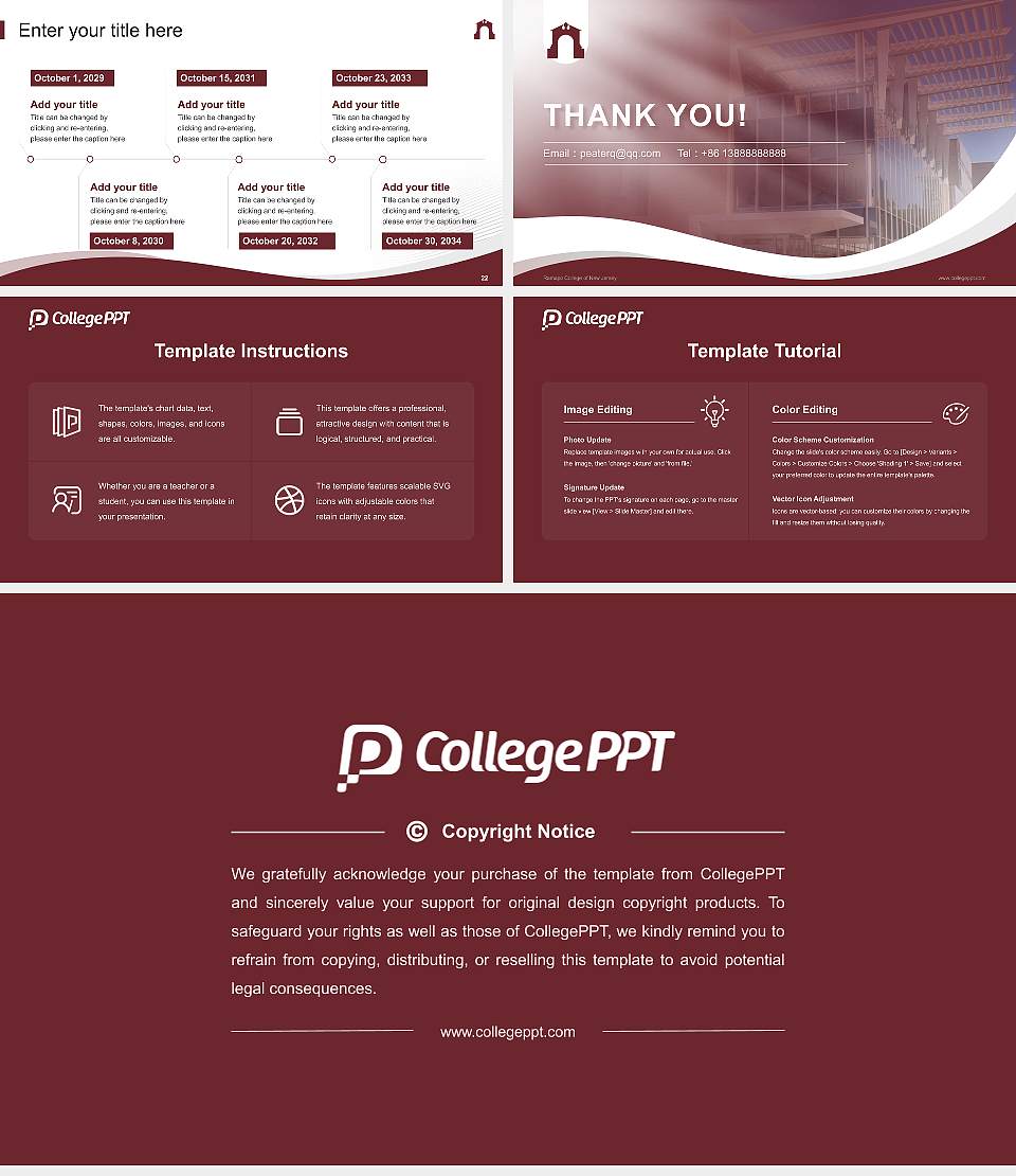 Ramapo College of New Jersey Lecture Sharing and Networking Event PPT Template16:9 ratio PPT effect preview image4