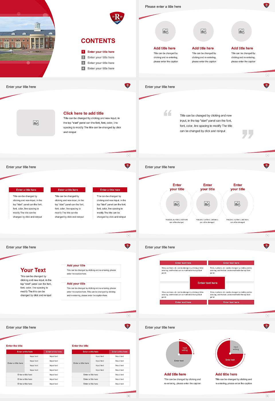 Radford University Course/Courseware Creation PPT Template16:9 ratio PPT effect preview image2