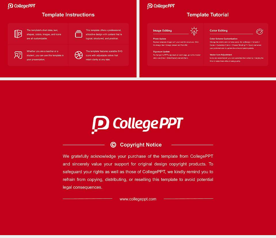 Radford University Course/Courseware Creation PPT Template16:9 ratio PPT effect preview image5