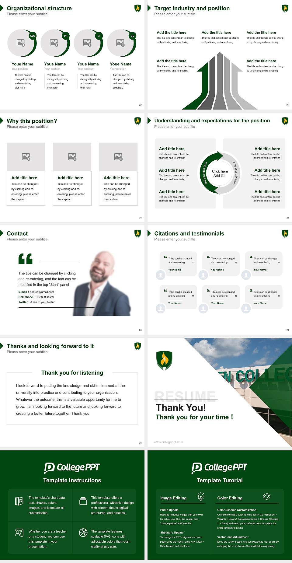 Rasmussen University – Aurora Naperville Resume PPT Template4:3 ratio PPT effect preview image4
