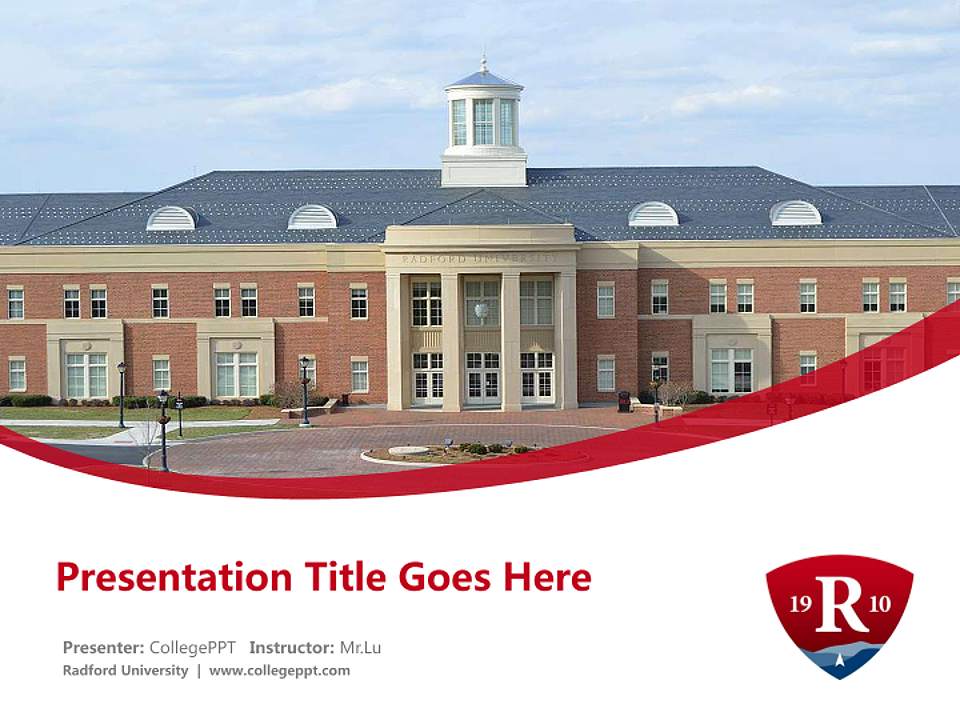Radford University Course/Courseware Creation PPT Template4:3 ratio PPT effect preview image5