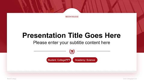 Reed College National Scholarship Defense PPT Template