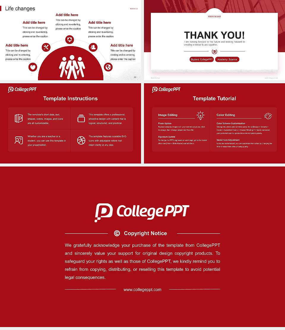 Reed College National Scholarship Defense PPT Template16:9 ratio PPT effect preview image4