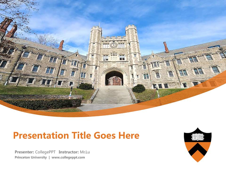Princeton University Course/Courseware Creation PPT Template4:3 ratio PPT effect preview image5