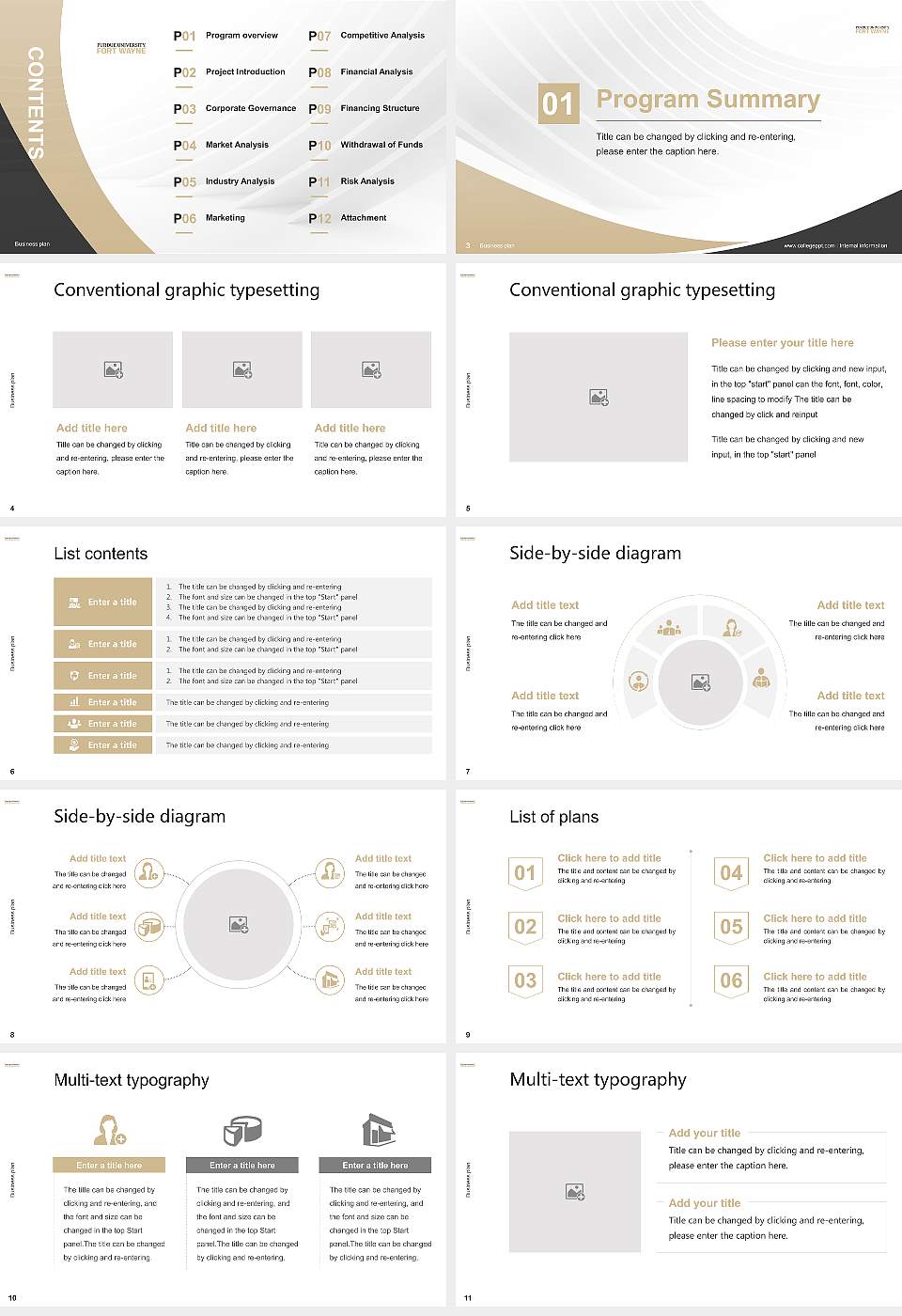 Purdue University Fort Wayne Competition/Entrepreneurship Contest PPT Template16:9 ratio PPT effect preview image2