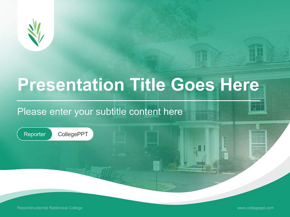 Reconstructionist Rabbinical College Lecture Sharing and Networking Event PPT Template4:3 ratio PPT effect preview image4