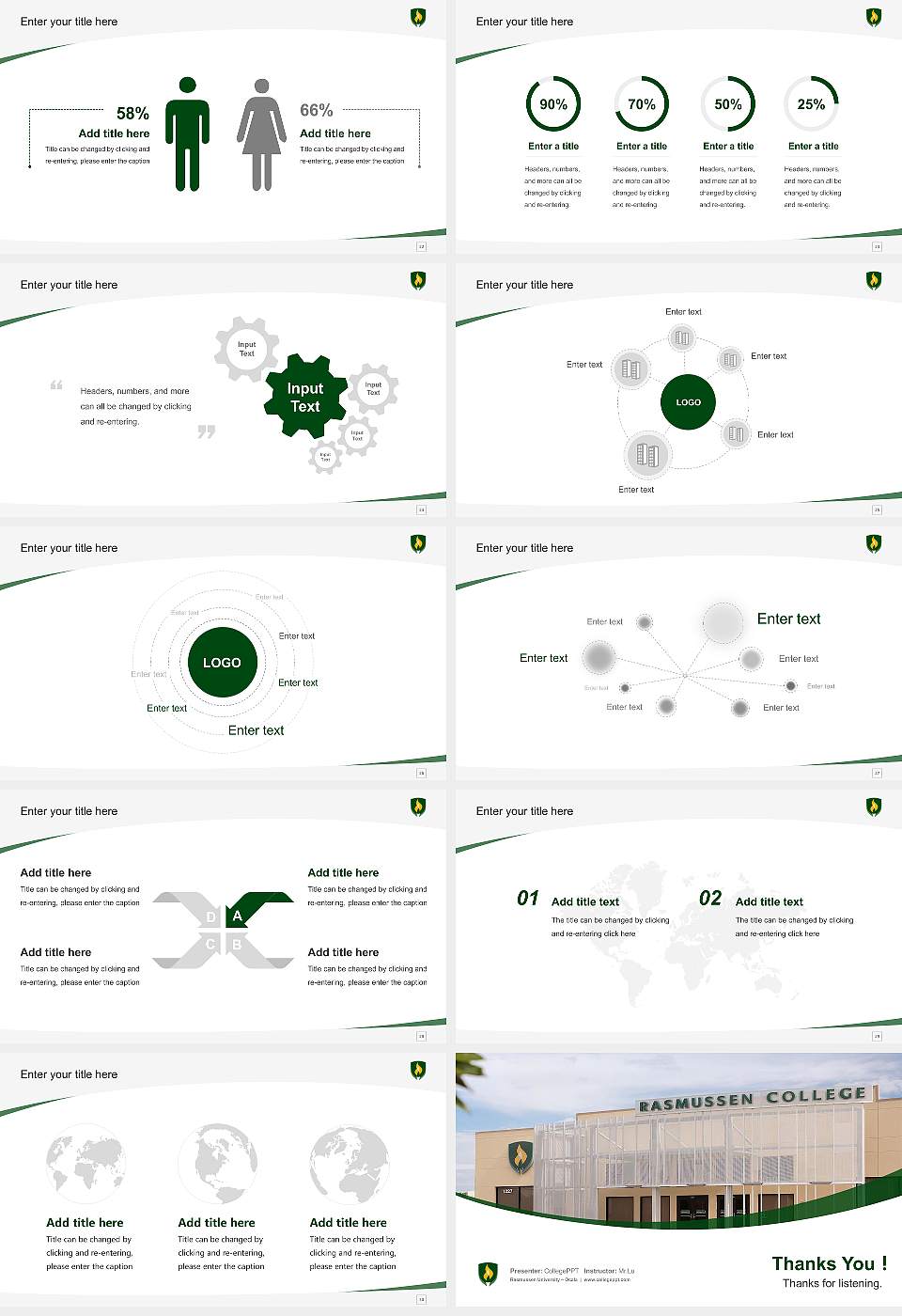 Rasmussen University – Ocala Course/Courseware Creation PPT Template16:9 ratio PPT effect preview image4