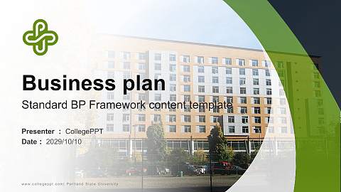 Portland State University Competition/Entrepreneurship Contest PPT Template