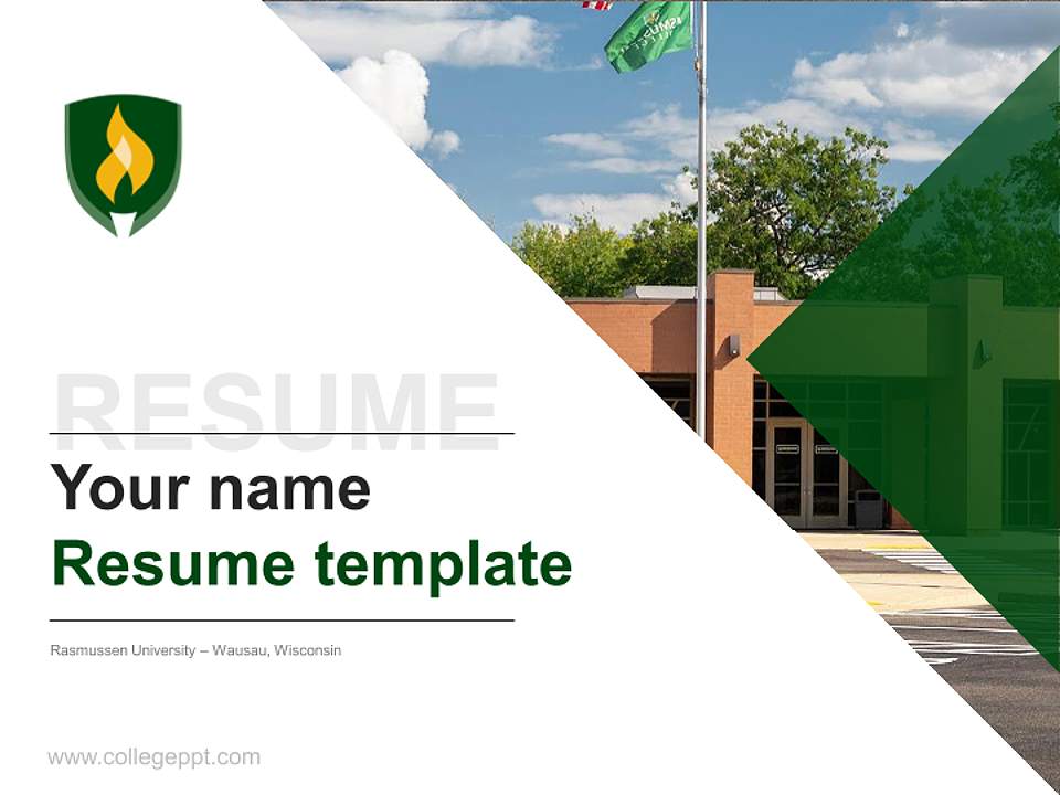 Rasmussen University – Wausau, Wisconsin Resume PPT Template4:3 ratio PPT effect preview image5