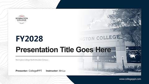 Remington College North Houston Campus Academic Presentation/Research Findings Report PPT Template