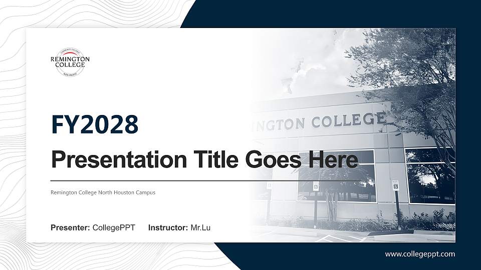 Remington College North Houston Campus Academic Presentation/Research Findings Report PPT Template16:9 ratio PPT effect preview image1