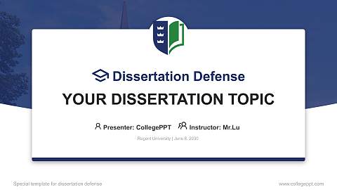 Regent University Graduation Thesis Defense PPT Template