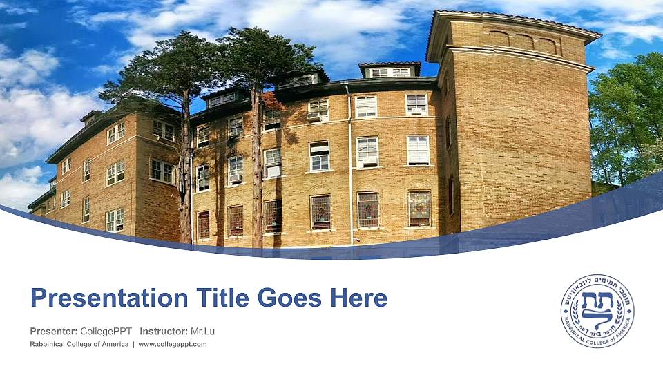 Rabbinical College of America Course/Courseware Creation PPT Template16:9 ratio PPT effect preview image