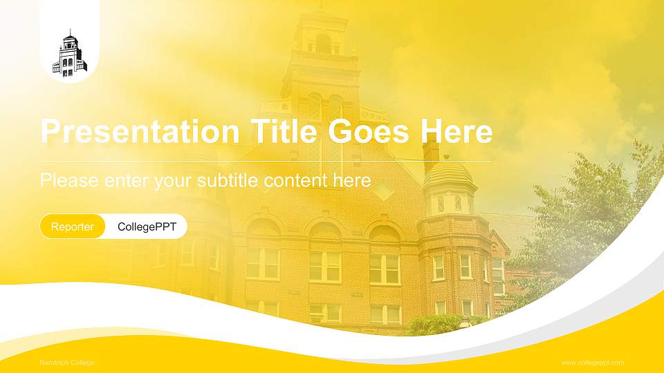 Randolph College Lecture Sharing and Networking Event PPT Template16:9 ratio PPT effect preview image