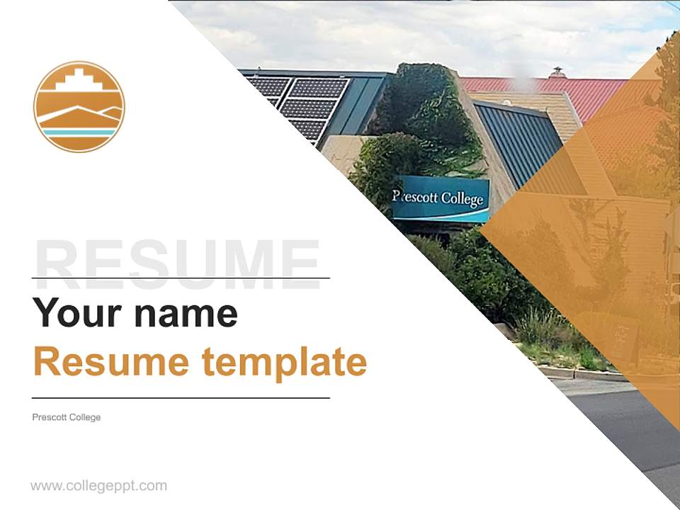 Prescott College Resume PPT Template4:3 ratio PPT effect preview image5