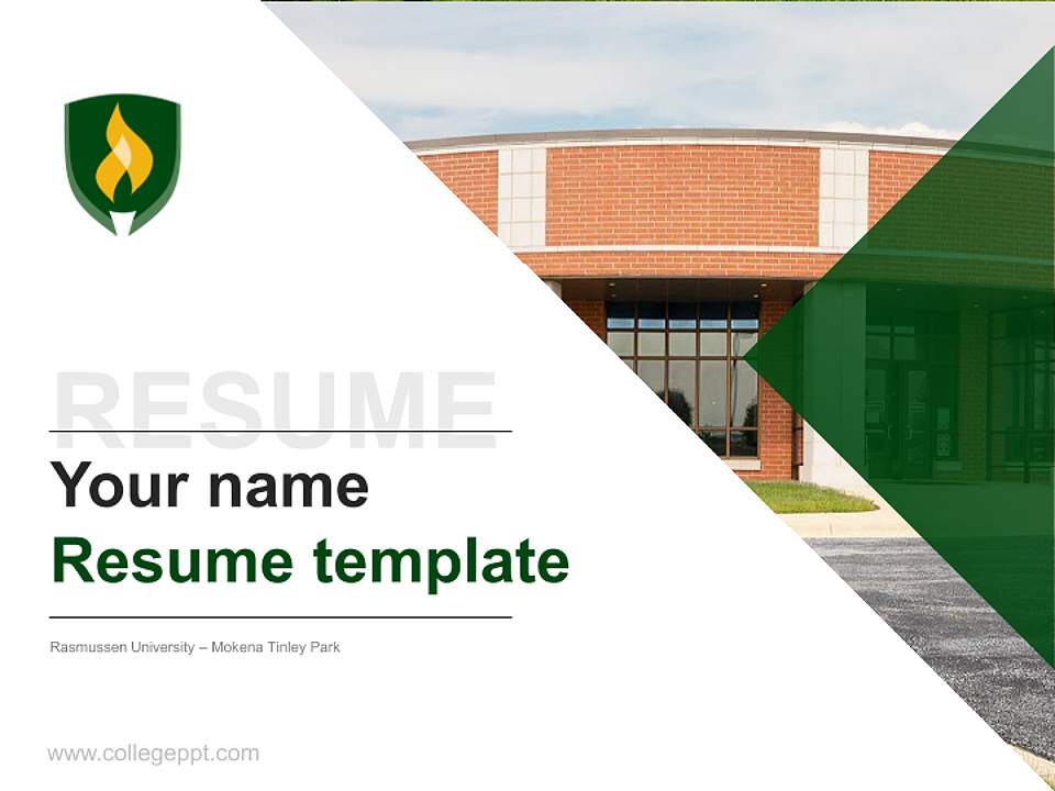 Rasmussen University – Mokena Tinley Park Resume PPT Template4:3 ratio PPT effect preview image5