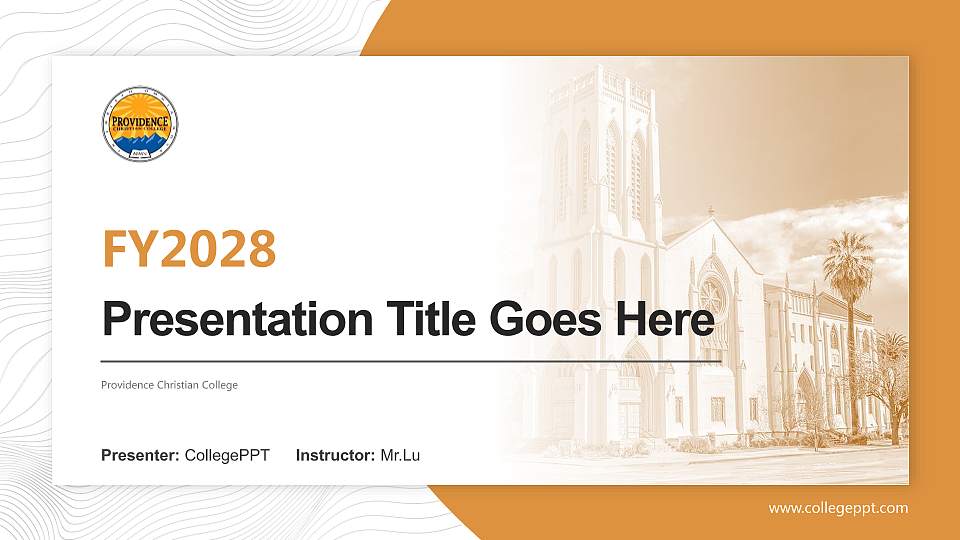 Providence Christian College Academic Presentation/Research Findings Report PPT Template16:9 ratio PPT effect preview image