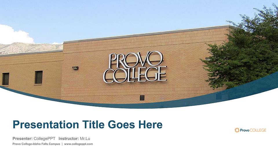 Provo College-Idaho Falls Campus Course/Courseware Creation PPT Template16:9 ratio PPT effect preview image