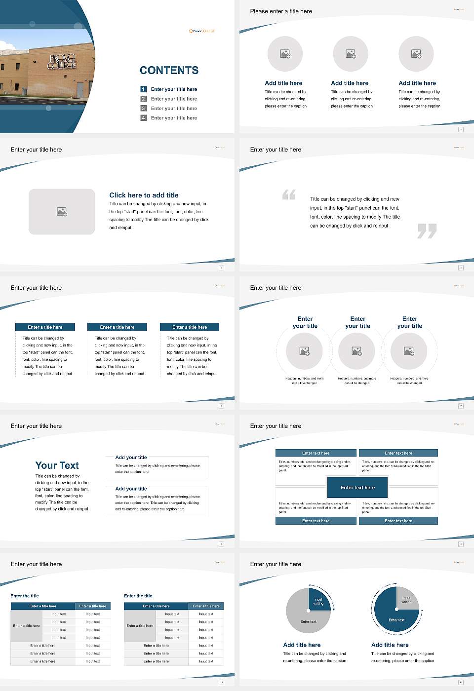 Provo College-Idaho Falls Campus Course/Courseware Creation PPT Template16:9 ratio PPT effect preview image2