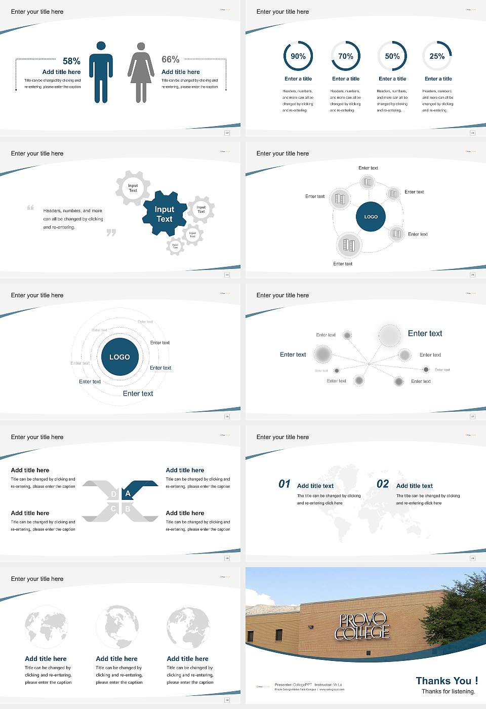 Provo College-Idaho Falls Campus Course/Courseware Creation PPT Template16:9 ratio PPT effect preview image4
