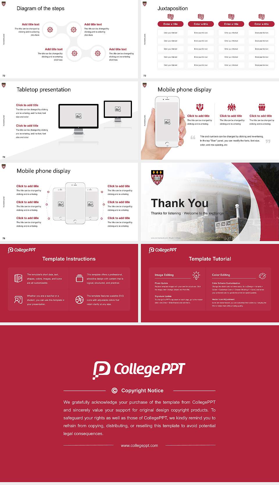 Regis College Competition/Entrepreneurship Contest PPT Template16:9 ratio PPT effect preview image9