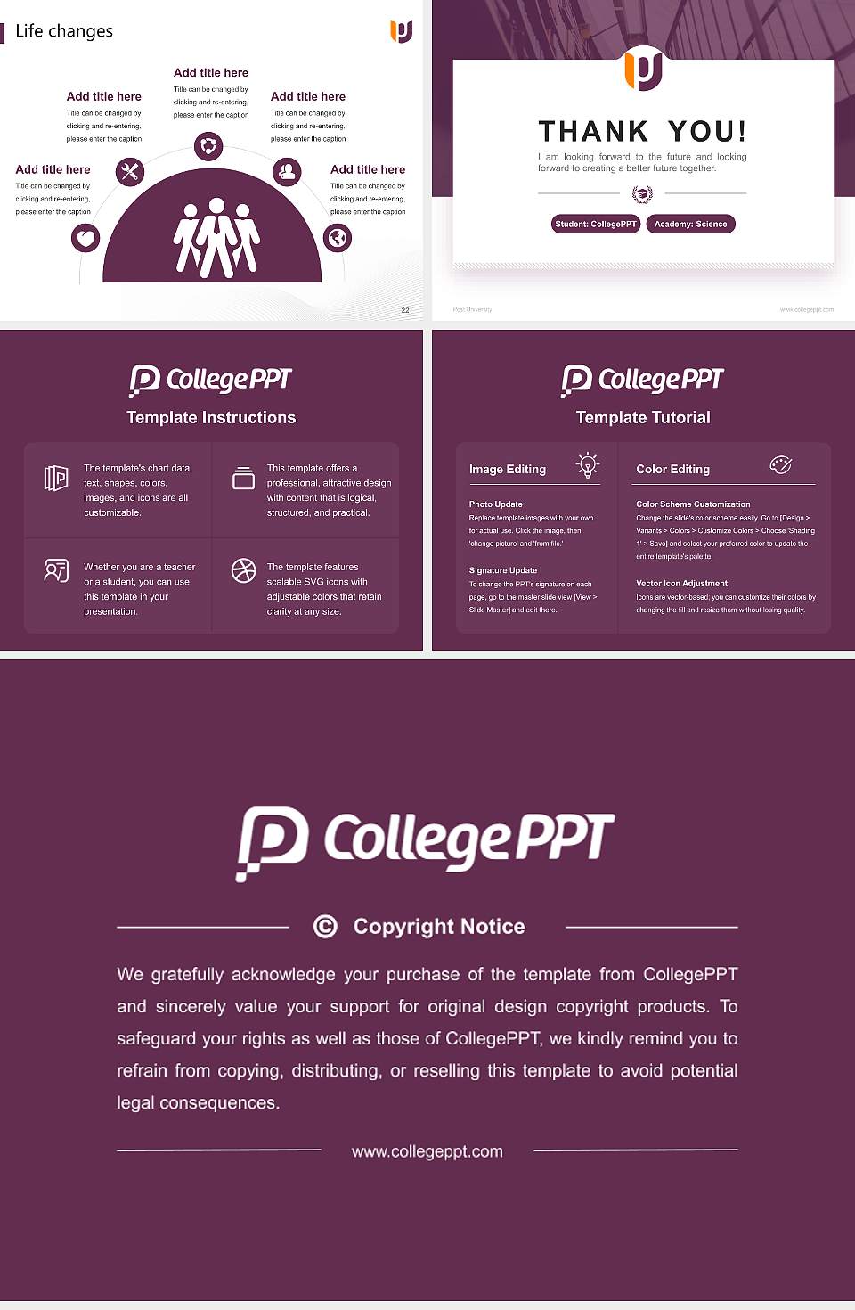 Post University National Scholarship Defense PPT Template4:3 ratio PPT effect preview image4