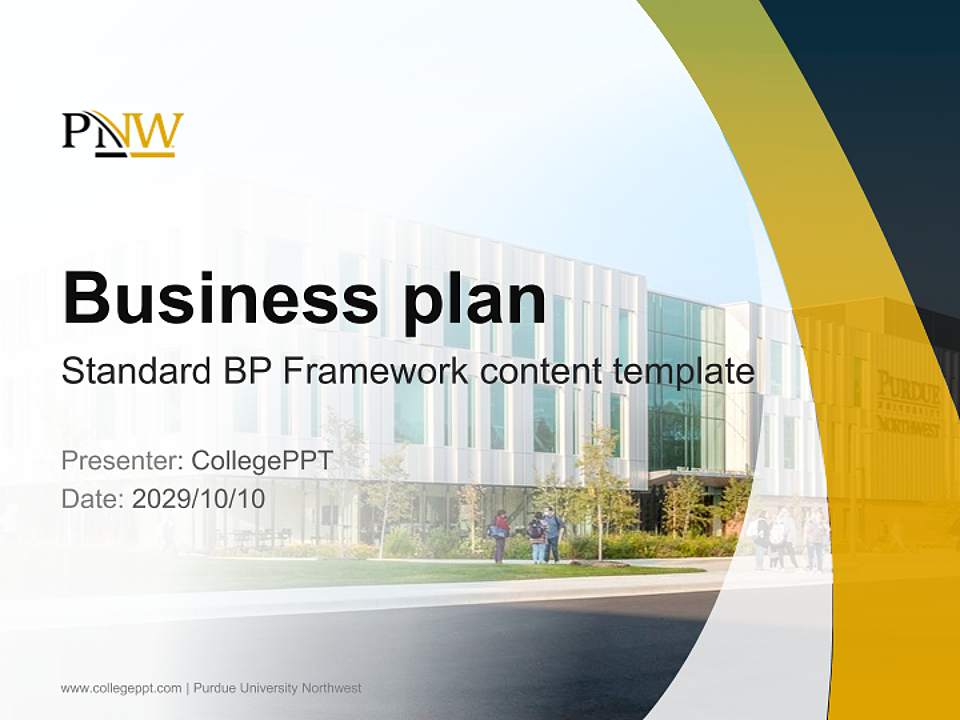 Purdue University Northwest Competition/Entrepreneurship Contest PPT Template4:3 ratio PPT effect preview image9