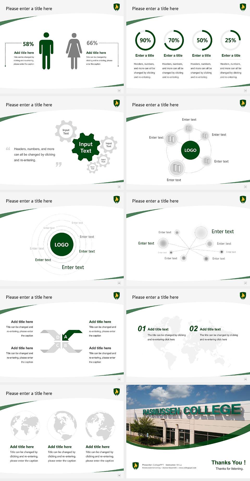 Rasmussen University – Aurora Naperville Course/Courseware Creation PPT Template4:3 ratio PPT effect preview image4