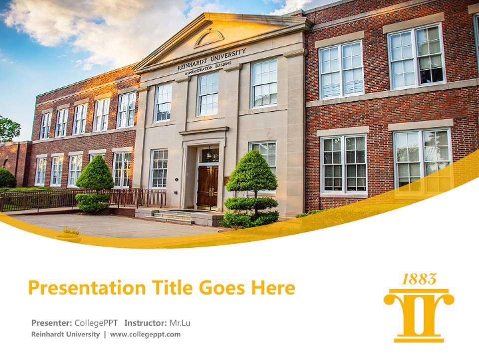 Reinhardt University Course/Courseware Creation PPT Template4:3 ratio PPT effect preview image5