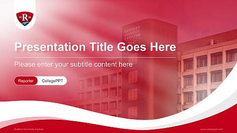 Radford University-Carilion Lecture Sharing and Networking Event PPT Template