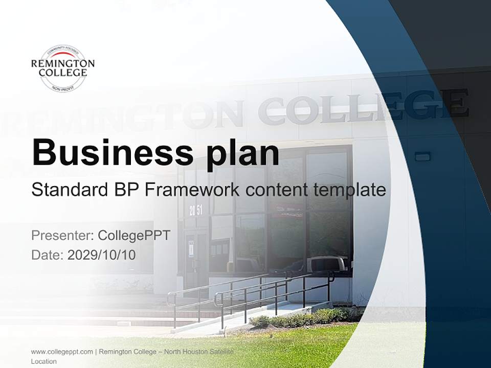 Remington College – North Houston Satellite Location Competition/Entrepreneurship Contest PPT Template4:3 ratio PPT effect preview image9