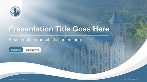 Presidio Graduate School Lecture Sharing and Networking Event PPT Template