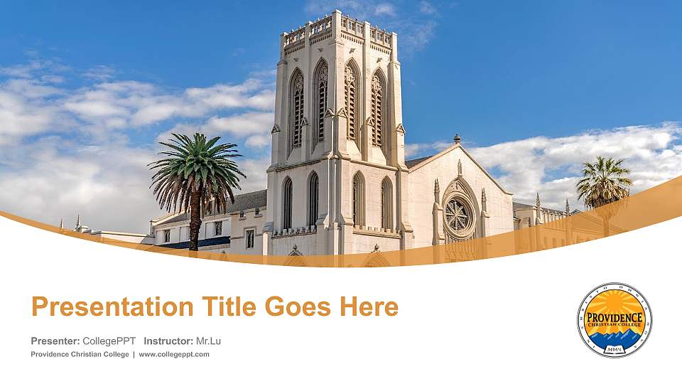 Providence Christian College Course/Courseware Creation PPT Template16:9 ratio PPT effect preview image