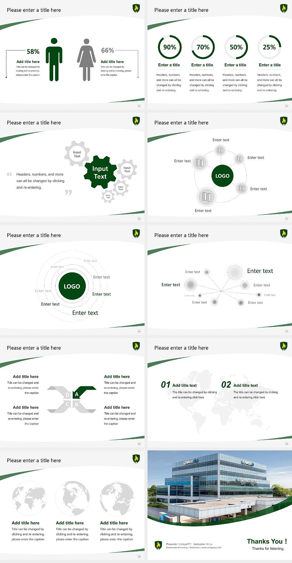 Rasmussen University – Rockford Course/Courseware Creation PPT Template4:3 ratio PPT effect preview image4