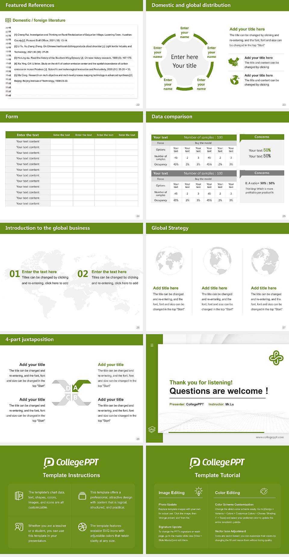 Portland State University Thesis Proposal/Graduation Defense PPT Template4:3 ratio PPT effect preview image4