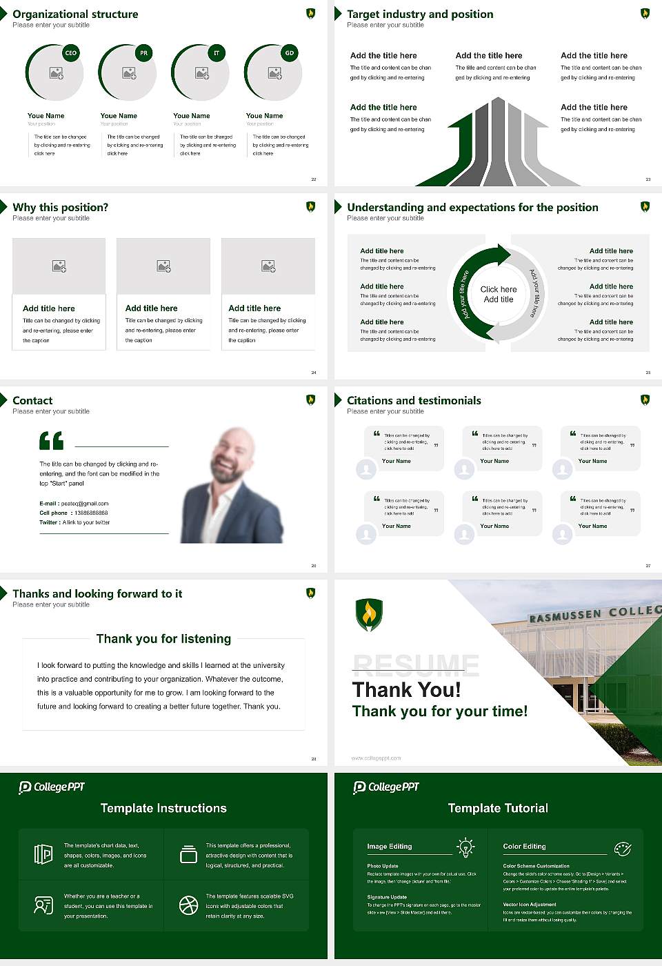 Rasmussen University – Ocala Resume PPT Template16:9 ratio PPT effect preview image4