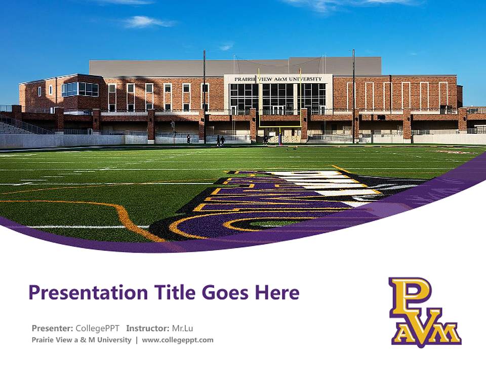 Prairie View a & M University Course/Courseware Creation PPT Template4:3 ratio PPT effect preview image5